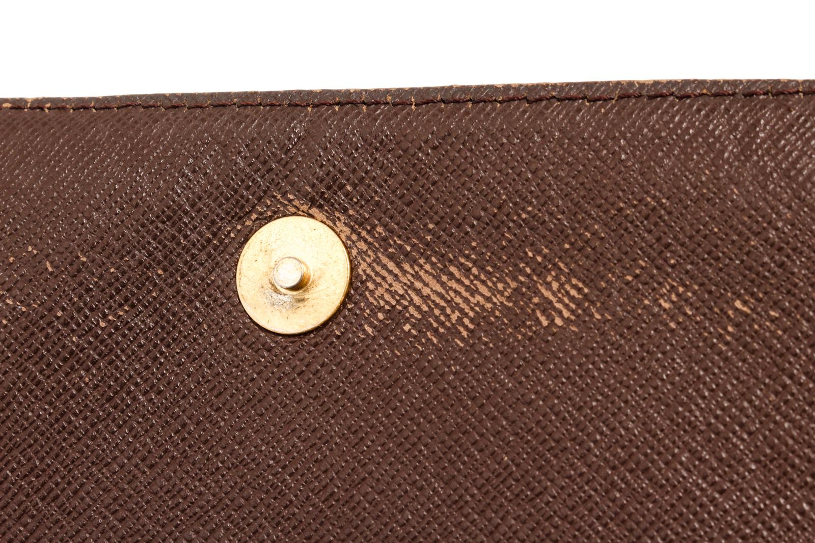 Brown Louis Vuitton Damier Ebene Canvas Leather Musette Tango Short Strap Shoulder Bag