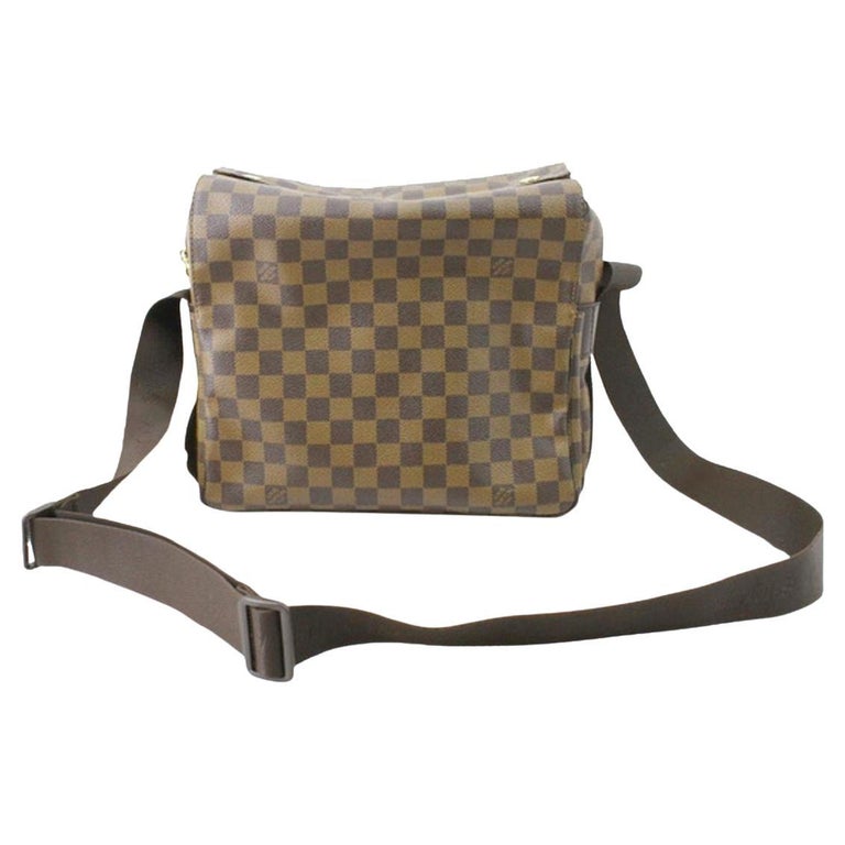 Louis Vuitton Damier Ebene Canvas Leather Naviglio Messenger Bag For ...