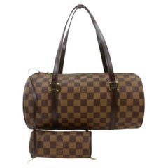 Louis Vuitton Damier Ebene Canvas Leather Papillon 30cm Handbag