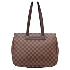 Louis Vuitton Damier Ebene Canvas Leather Parioli PM Tote Bag