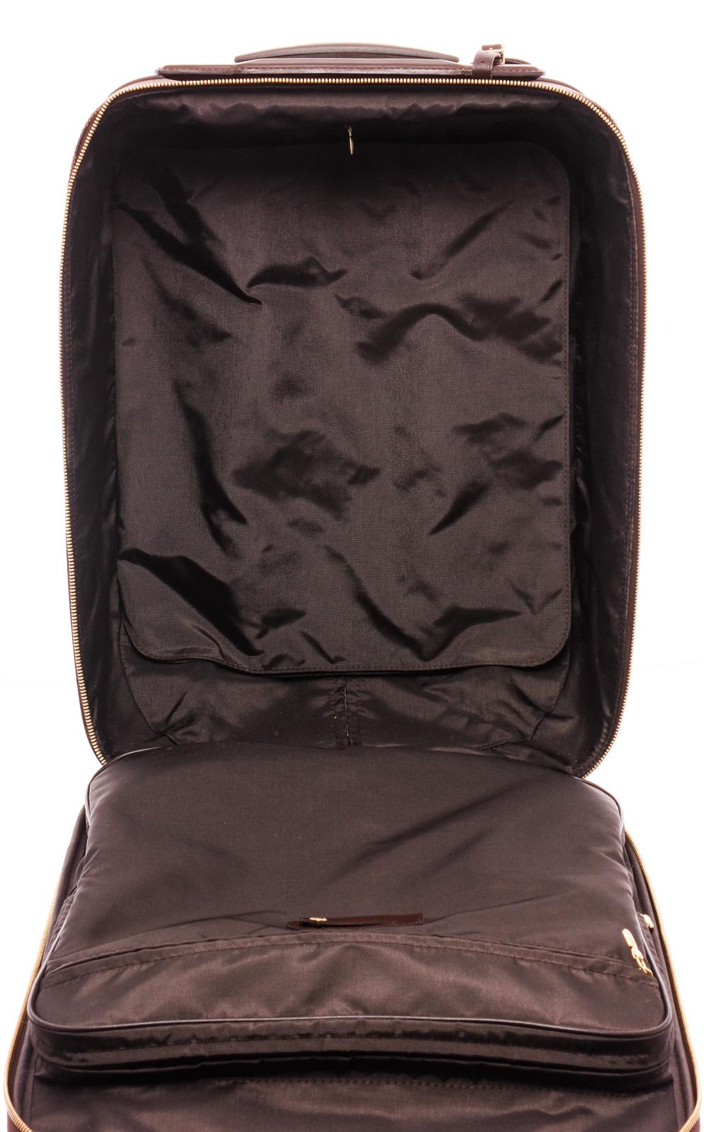 Women's or Men's Louis Vuitton Damier Ebene Canvas Leather Pegase 45 cm Luggage