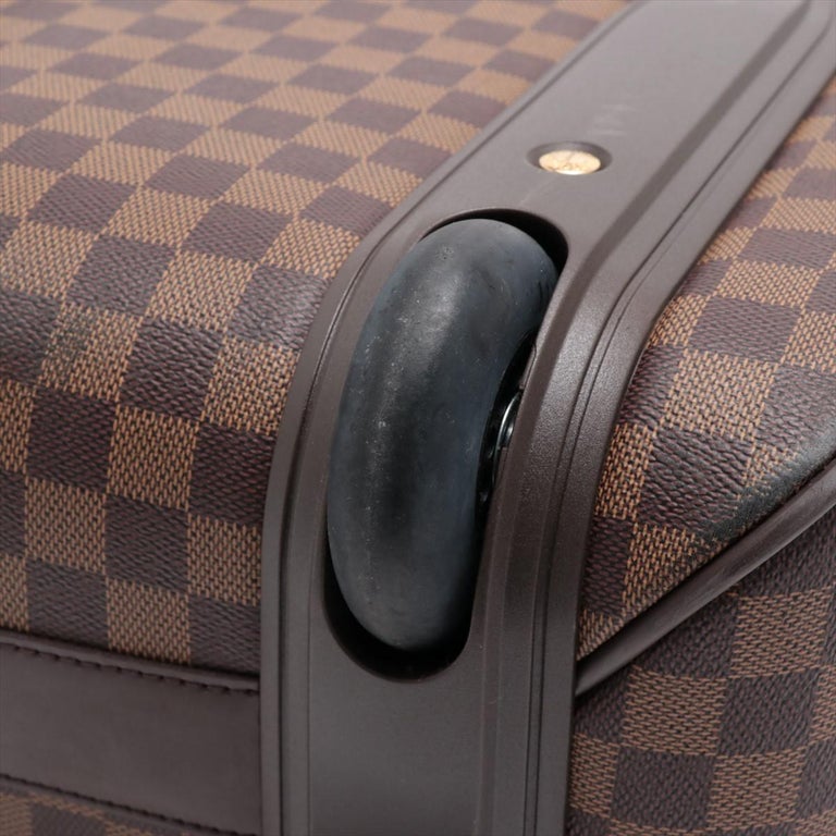 Louis Vuitton Damier Ebene Canvas Leather Pegase 55 cm Rolling Luggage For Sale 1