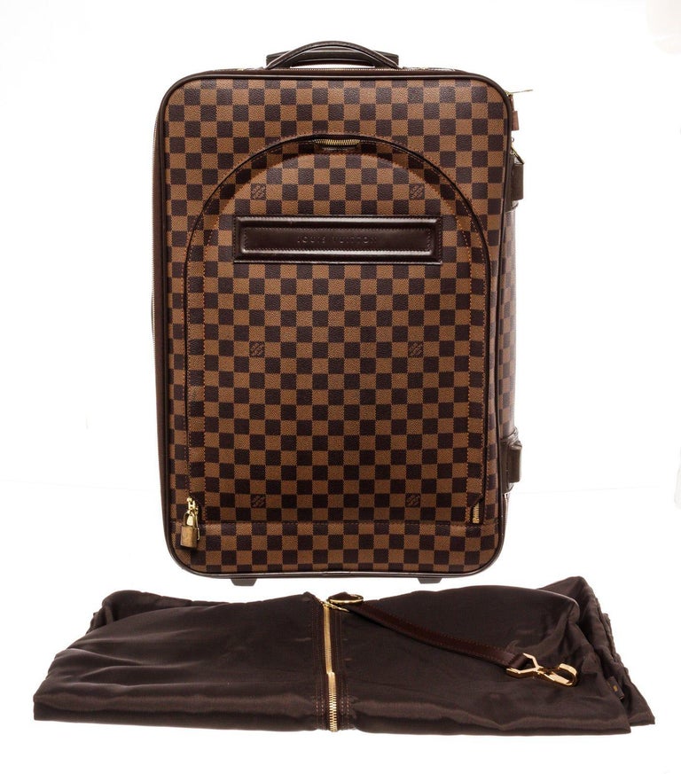 Louis Vuitton Damier Ebene Canvas Leather Pegase 55cm Rolling Luggage at  1stDibs
