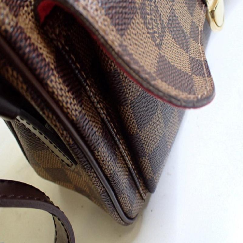 Women's Louis Vuitton Damier Ebene Canvas Leather Ravello GM Shoulder Bag