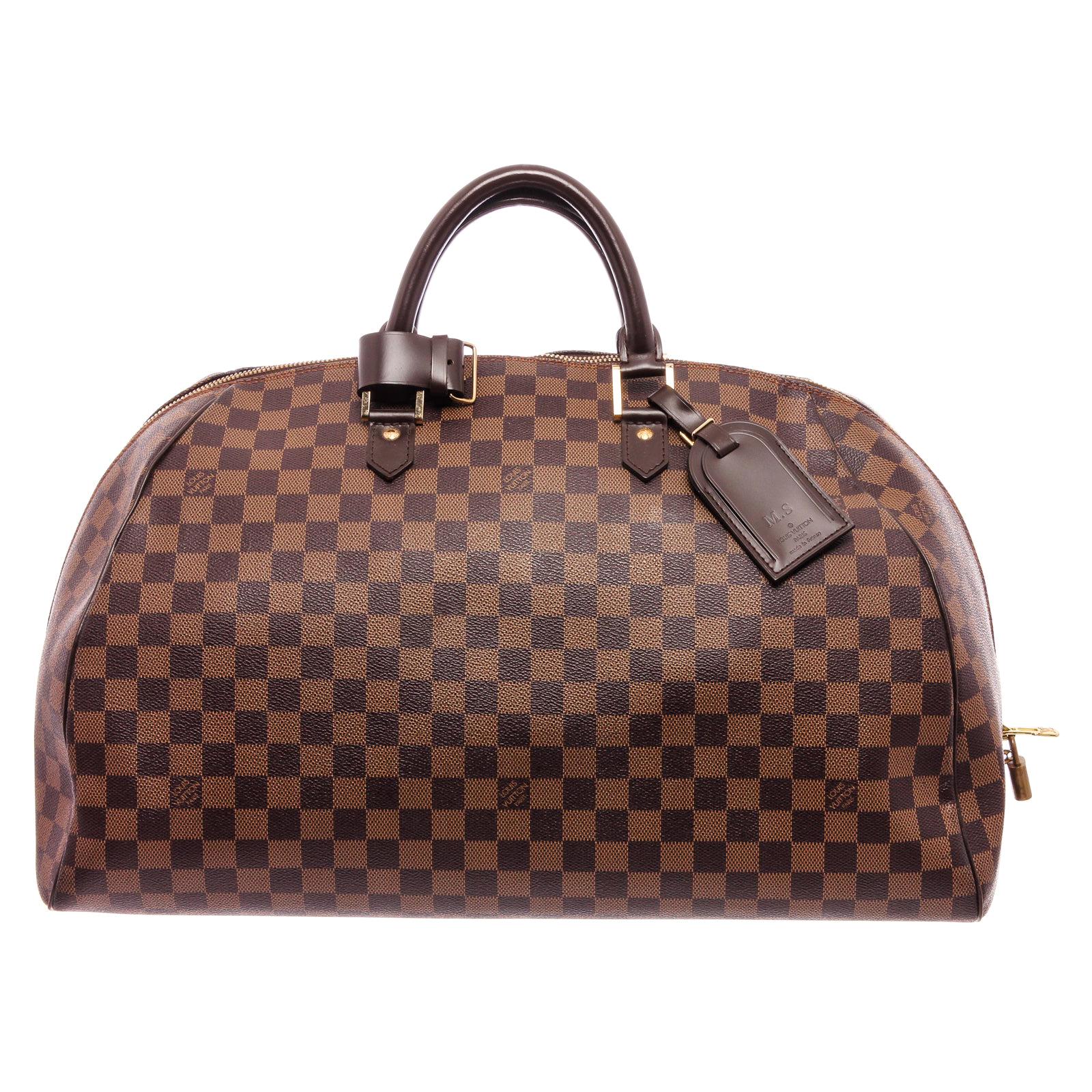 Louis Vuitton Damier Ebene Canvas Leather Ribera GM Bag at 1stDibs