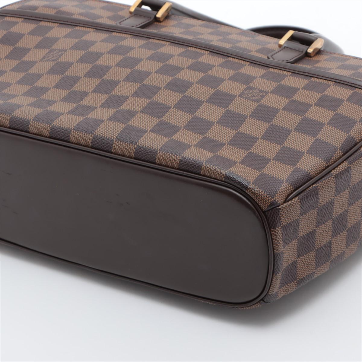 Louis Vuitton Damier Ebene Canvas Leather Sarria Horizontal Bag In Good Condition In Irvine, CA