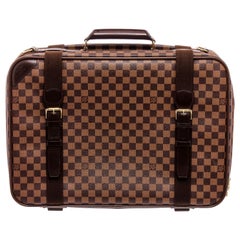 Louis Vuitton Damier Ebene Canvas Leather Satellite 53 Travel Suitcase 