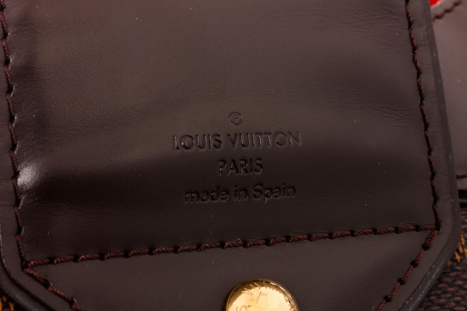 Louis Vuitton Damier Ebene Canvas Leather Sistina PM Bag 3