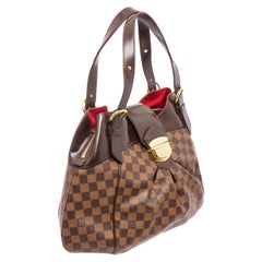 Louis Vuitton Damier Ebene Canvas Leather Sistina PM Bag