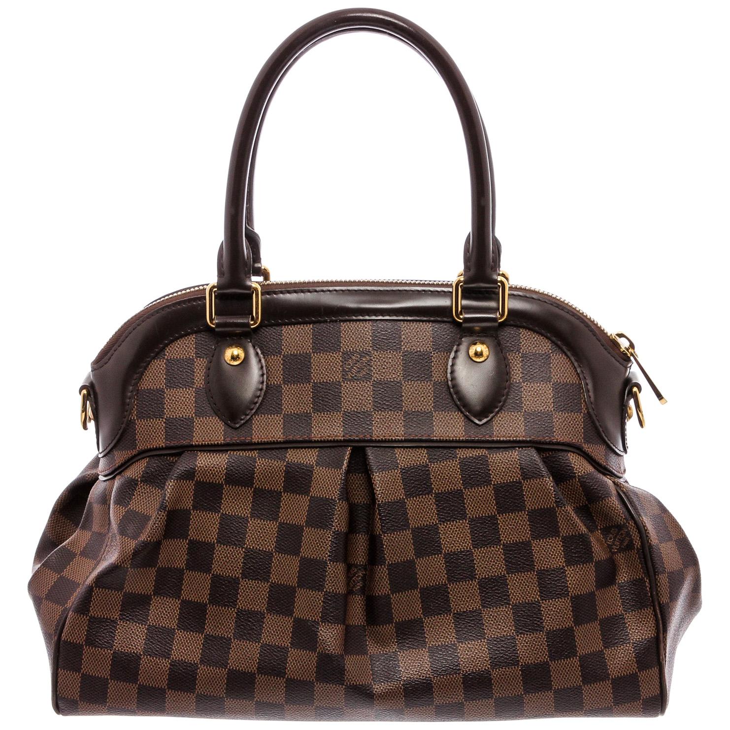 Louis Vuitton Damier Ebene Canvas Leather Trevi PM Shoulder Bag