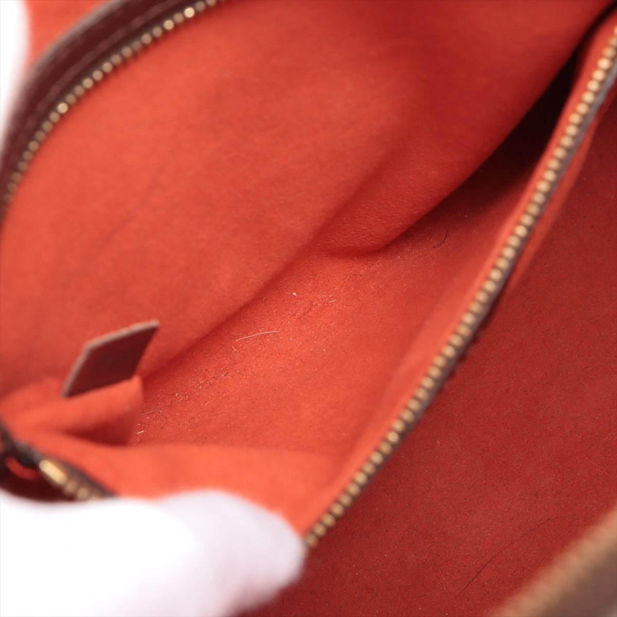 Louis Vuitton Damier Ebene Canvas Leather Triana Handbag For Sale 1