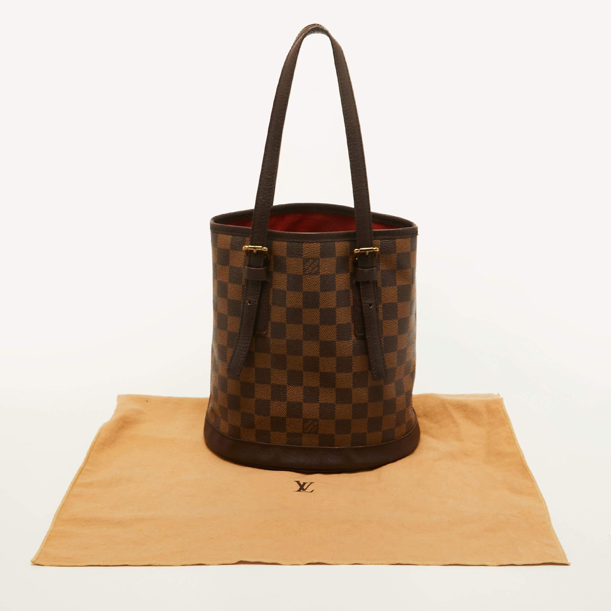 Louis Vuitton Damier Ebene Canvas Marais Bucket Bag 2