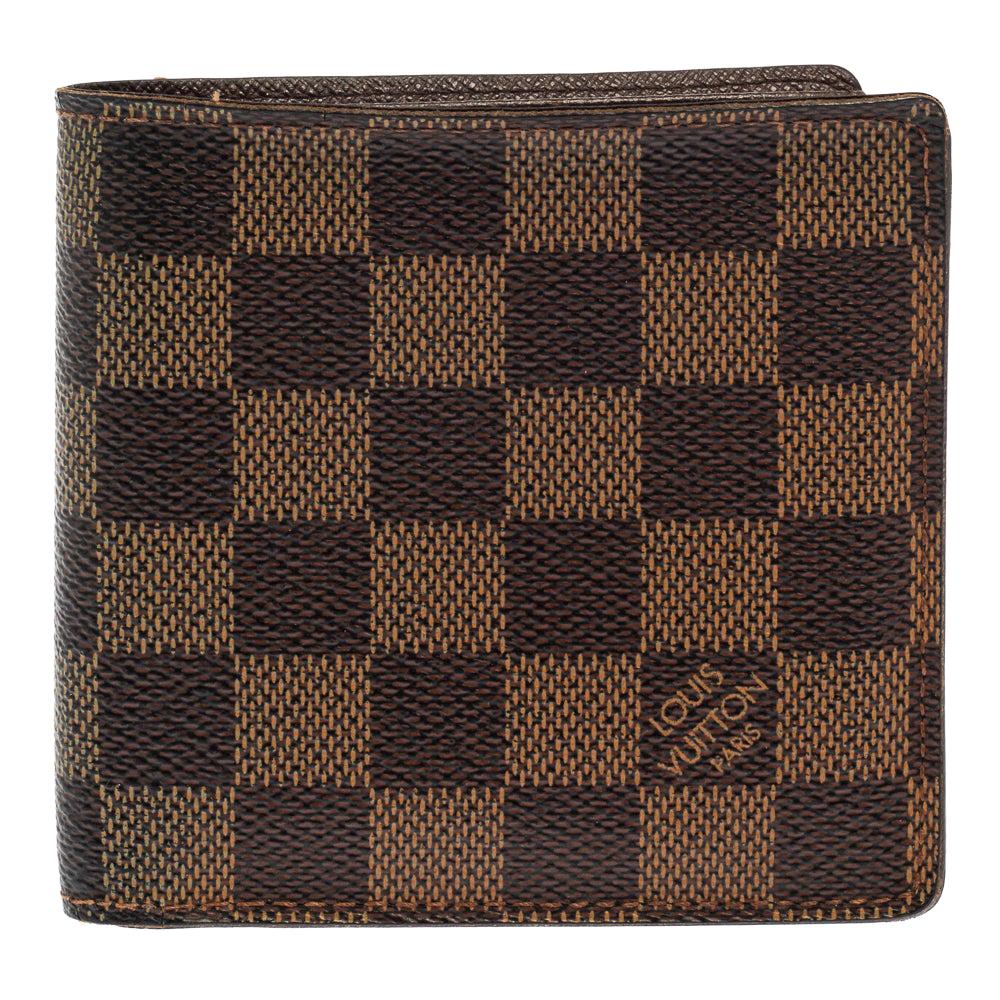 Pre-owned Marco Wallet Damier Azur White/blue