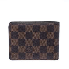 Louis Vuitton Damier Ebene Canvas Multiple Bifold Wallet