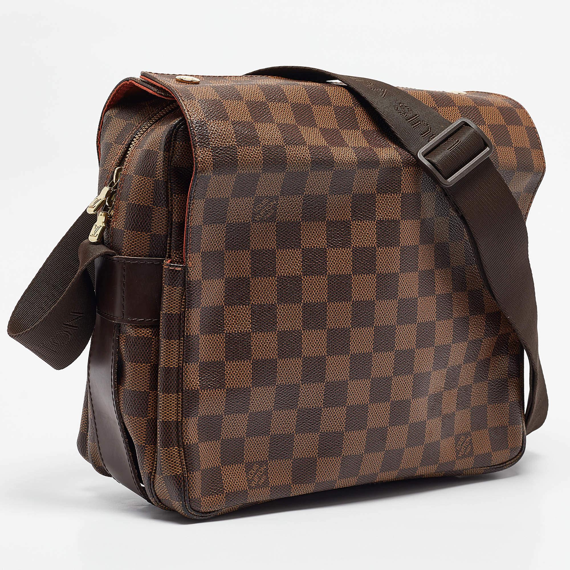 Black Louis Vuitton Damier Ebene Canvas Naviglio Bag For Sale