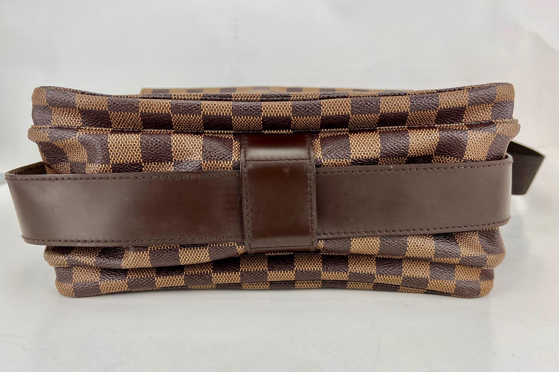 Louis Vuitton Damier Ebene Canvas Naviglio Shoulder Messenger Bag Briefcase  For Sale 1