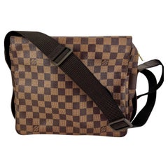 Louis Vuitton Damier Ebene Canvas Naviglio Shoulder Messenger Bag Briefcase 