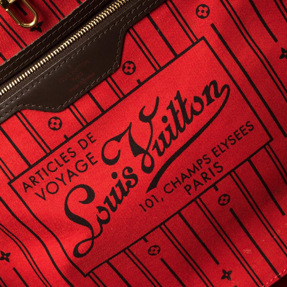Louis Vuitton Damier Ebene Canvas Neverfull GM Bag 7