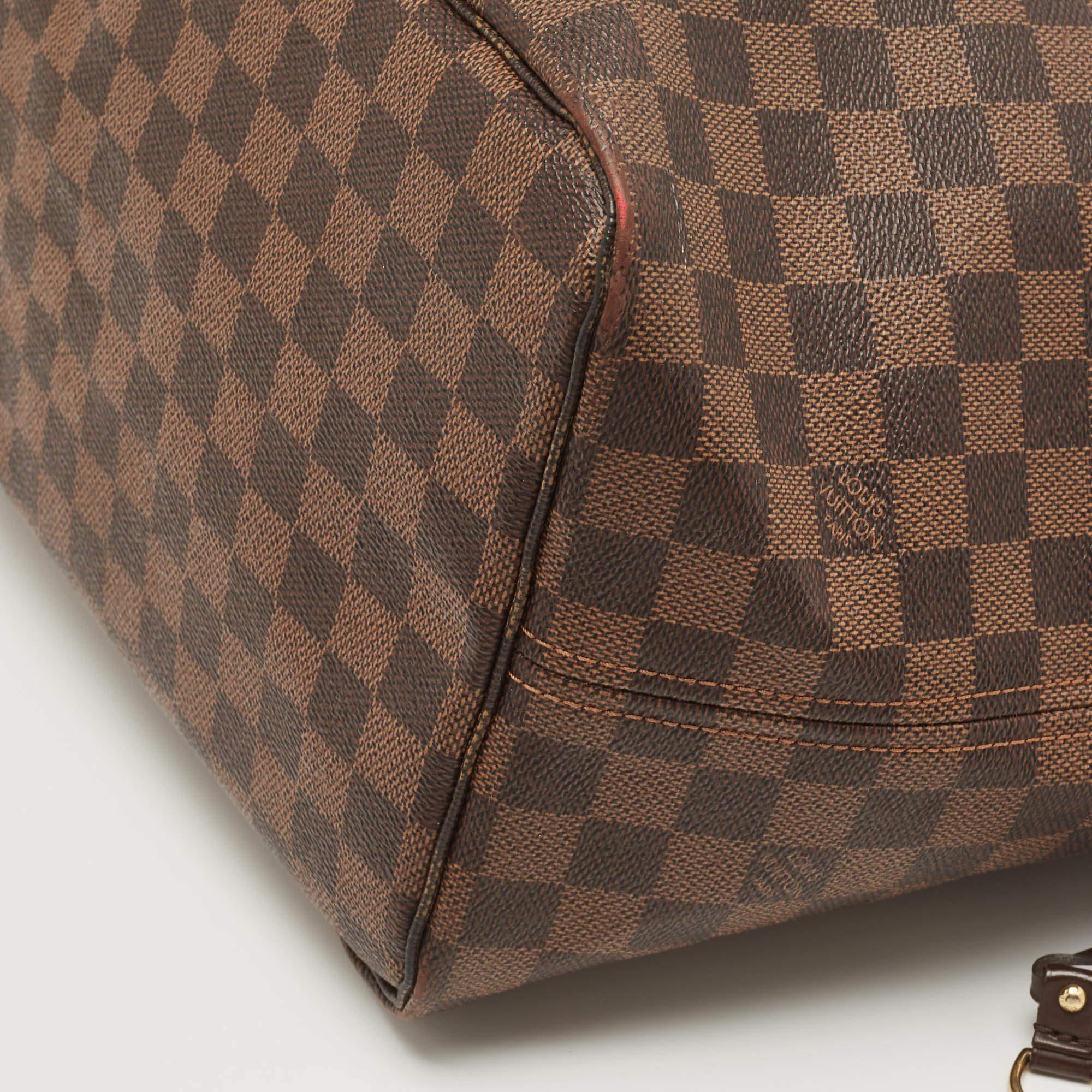 Louis Vuitton Damier Ebene Canvas Neverfull GM Bag For Sale 9