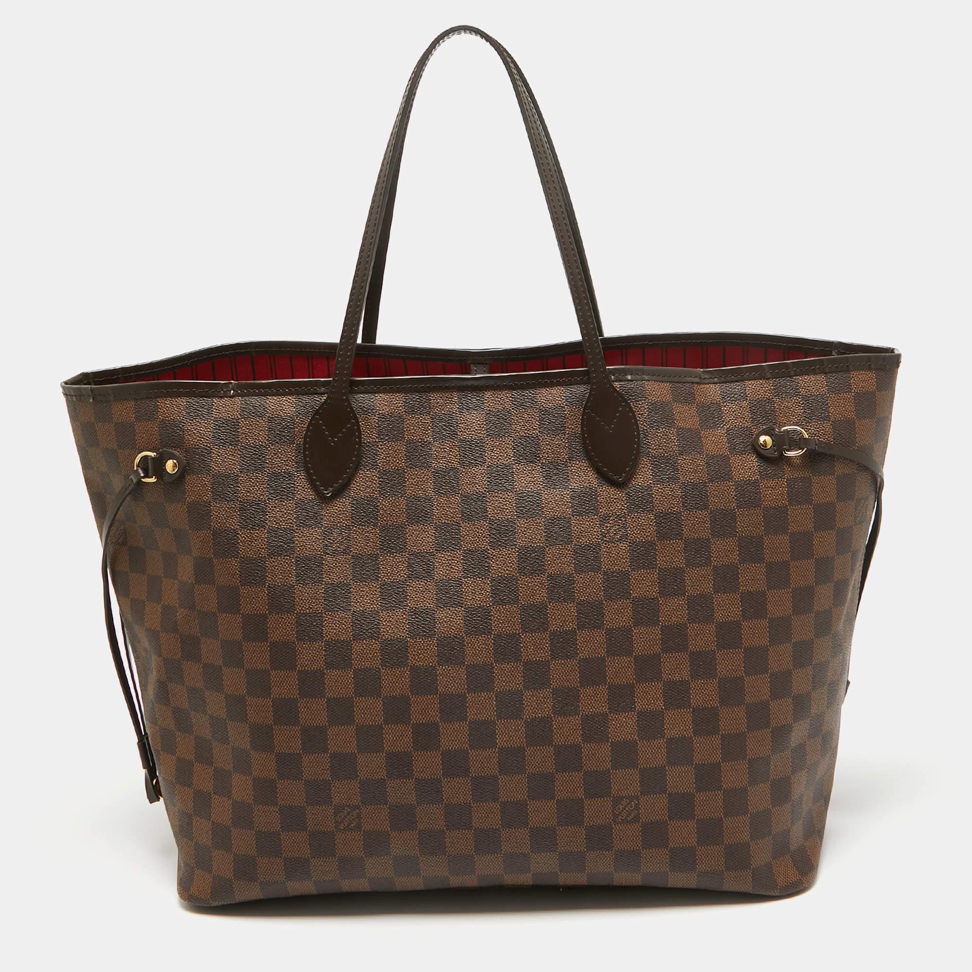 Louis Vuitton Damier Ebene Canvas Neverfull GM Bag In Good Condition In Dubai, Al Qouz 2