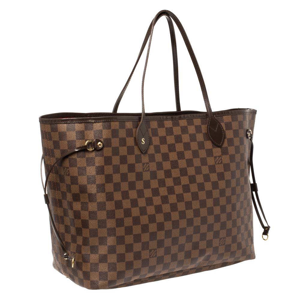 Louis Vuitton Damier Ebene Canvas Neverfull GM Bag In Good Condition In Dubai, Al Qouz 2