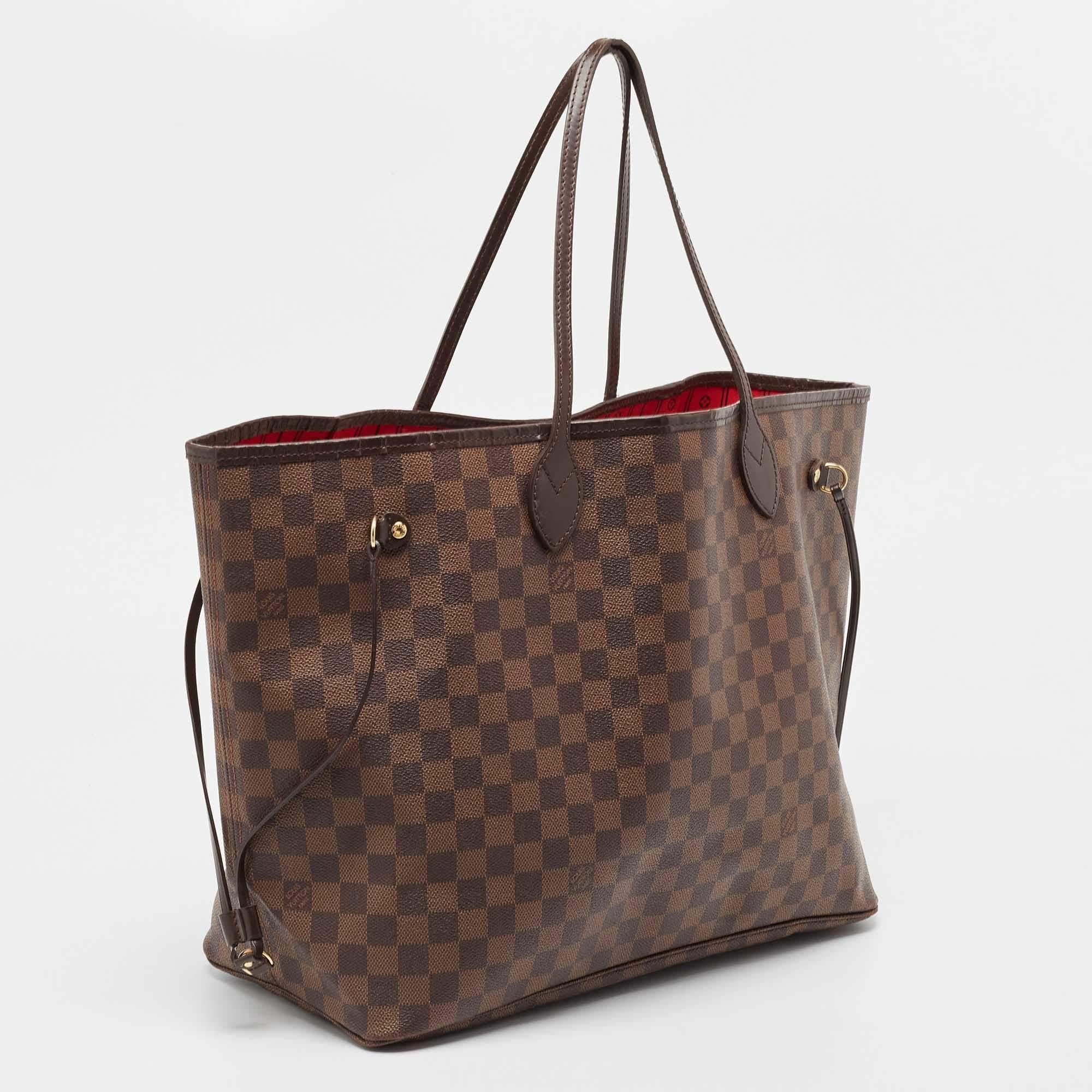 Louis Vuitton Damier Ebene Canvas Neverfull GM Bag In Good Condition In Dubai, Al Qouz 2