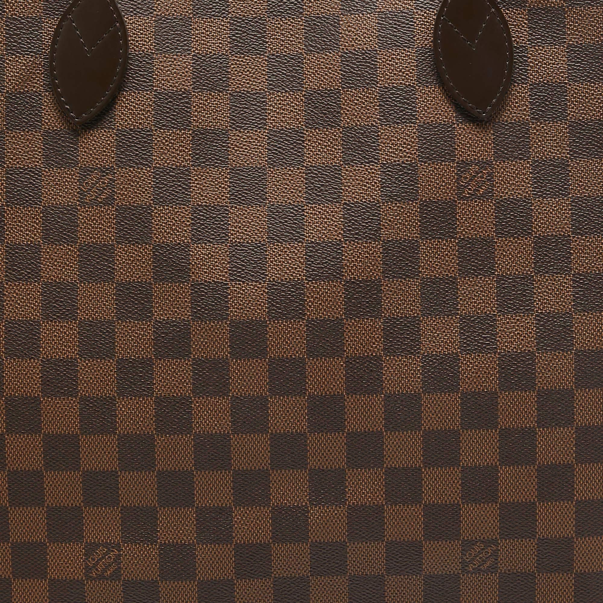Women's Louis Vuitton Damier Ebene Canvas Neverfull GM Bag