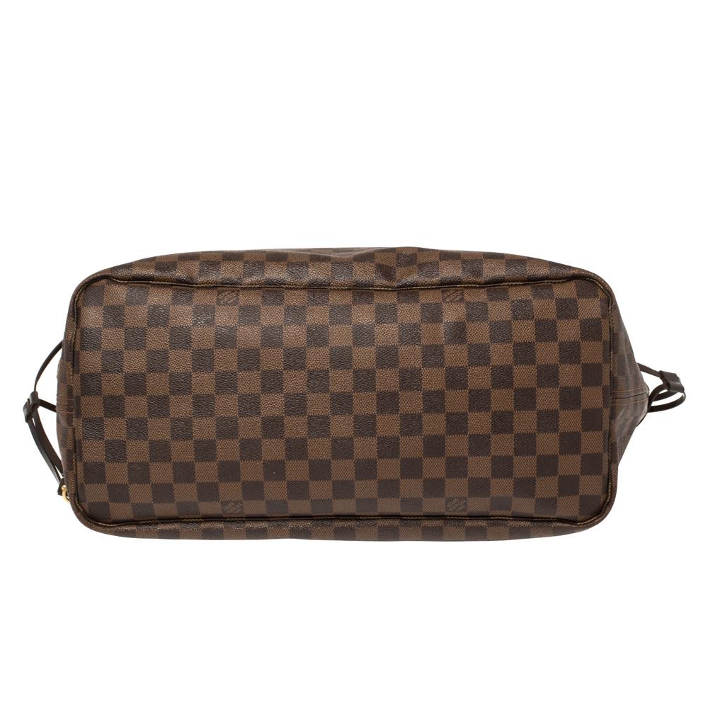 Women's Louis Vuitton Damier Ebene Canvas Neverfull GM Bag