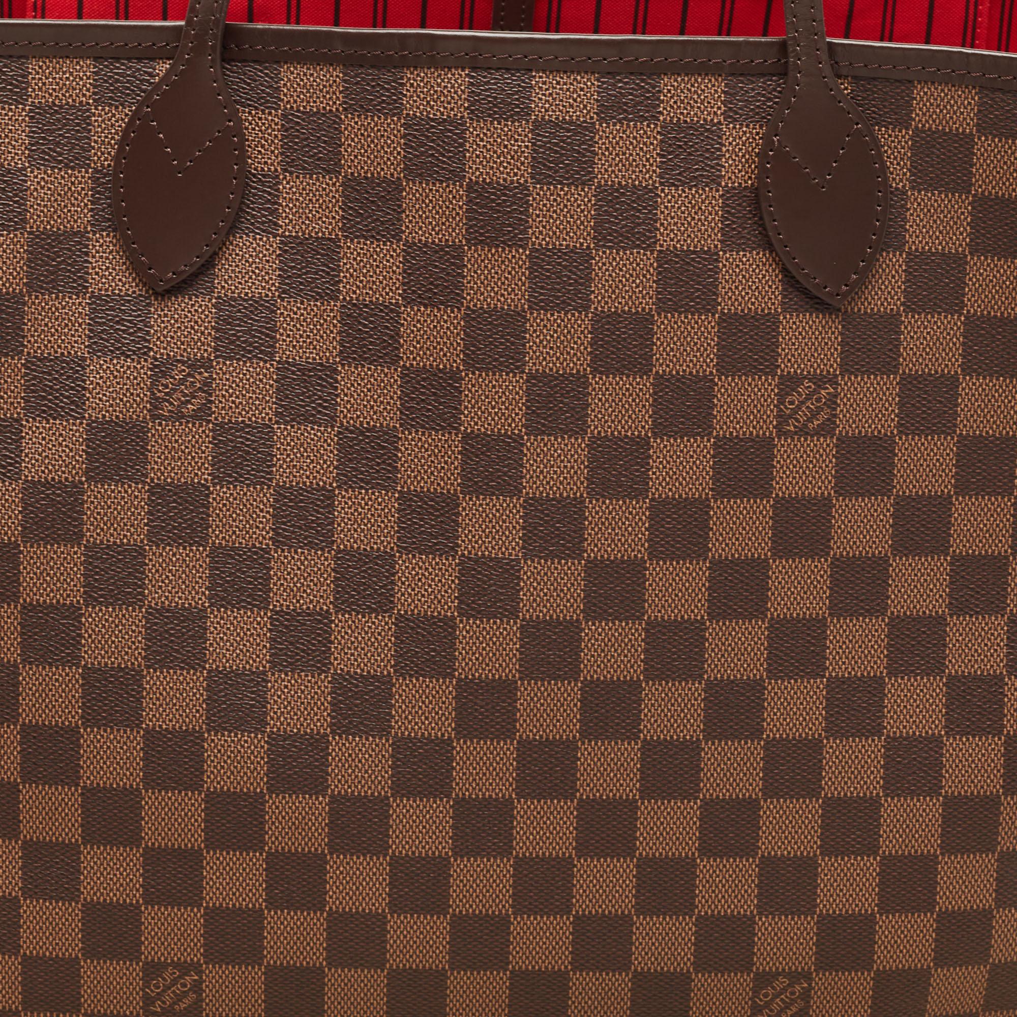 Louis Vuitton Damier Ebene Canvas Neverfull GM Bag 4