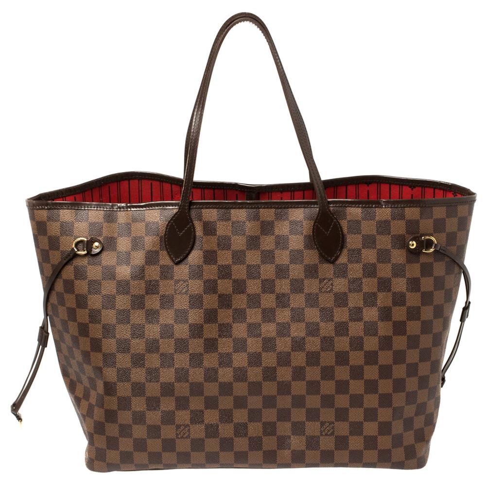 Louis Vuitton Damier Ebene Canvas Neverfull GM Bag