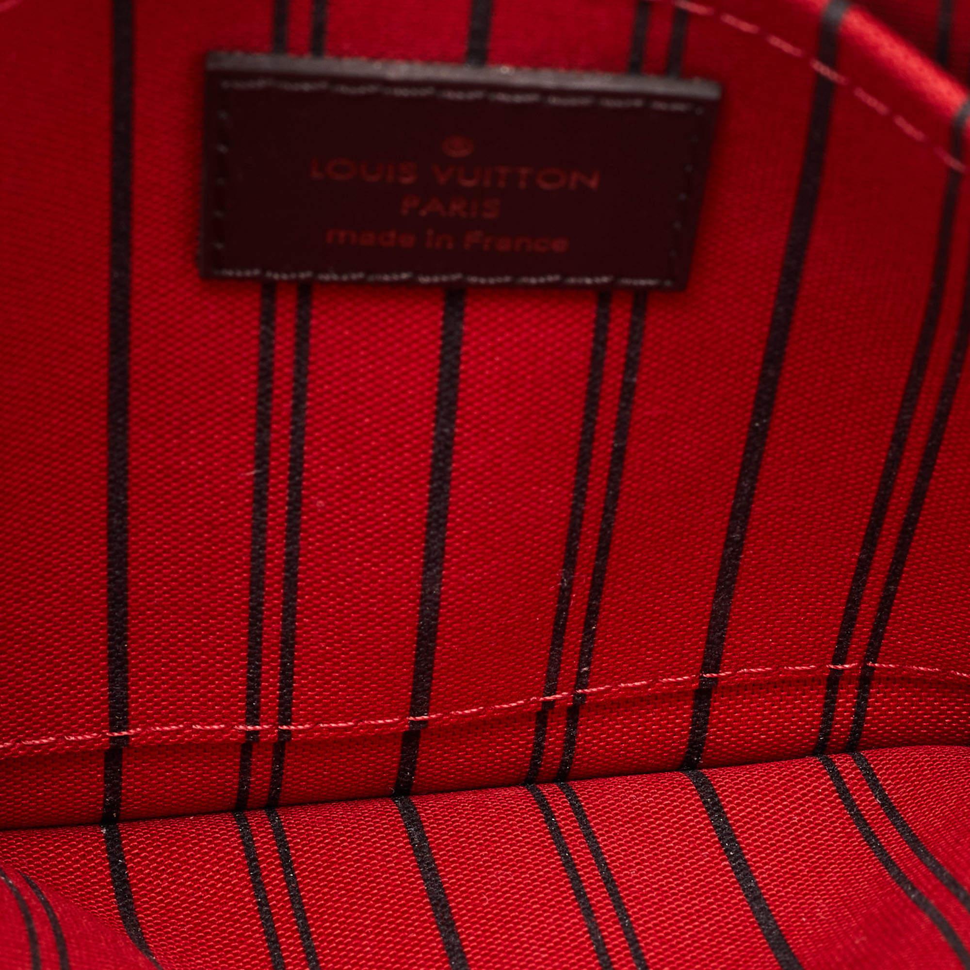 Damier Ebene Neverfull MM Tasche aus Segeltuch von Louis Vuitton im Angebot 8