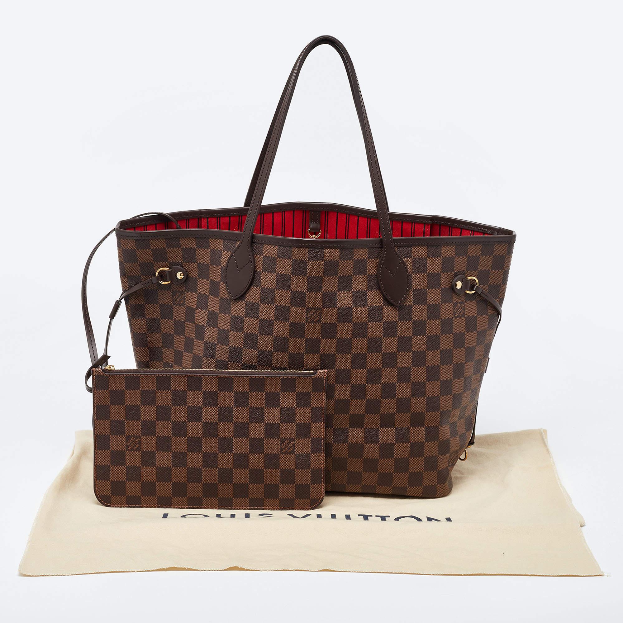 Louis Vuitton Damier Ebene Canvas Neverfull MM Bag For Sale 11