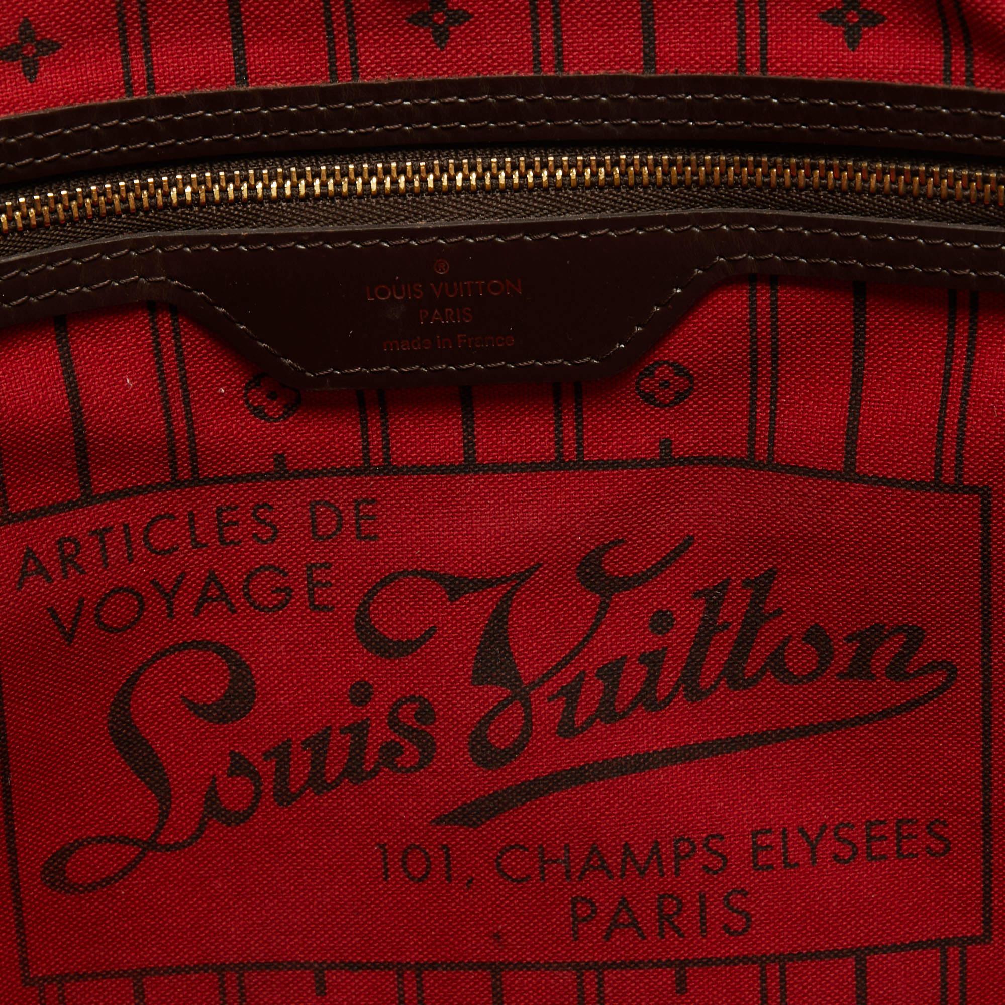 Louis Vuitton Damier Ebene Canvas Neverfull MM Bag For Sale 13