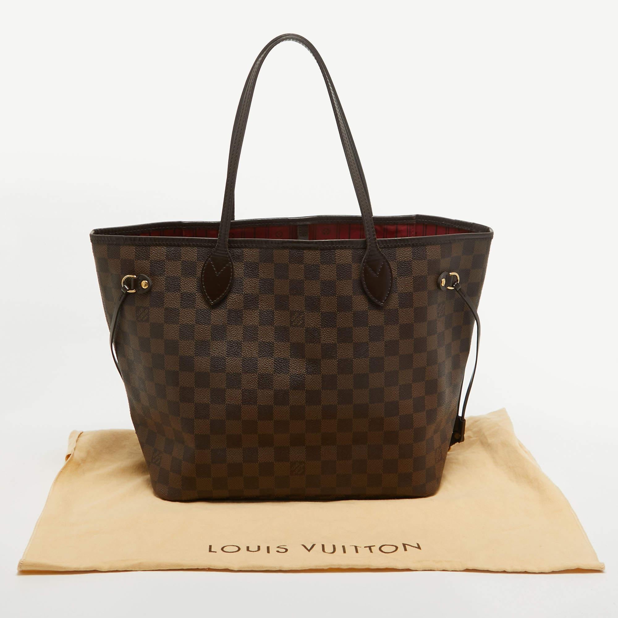 Louis Vuitton Damier Ebene Canvas Neverfull MM Bag For Sale 16