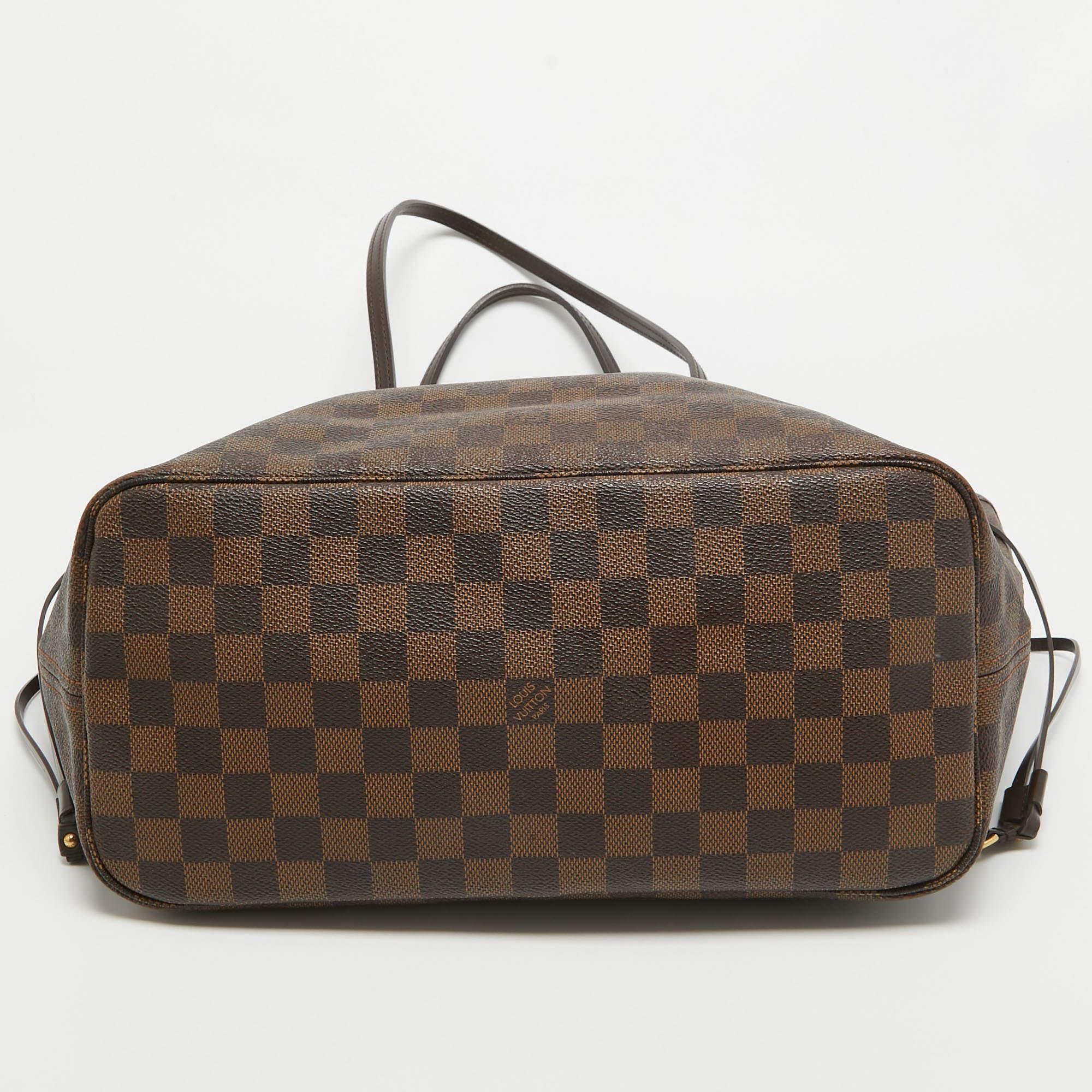 Louis Vuitton Damier Ebene Canvas Neverfull MM Bag For Sale 1