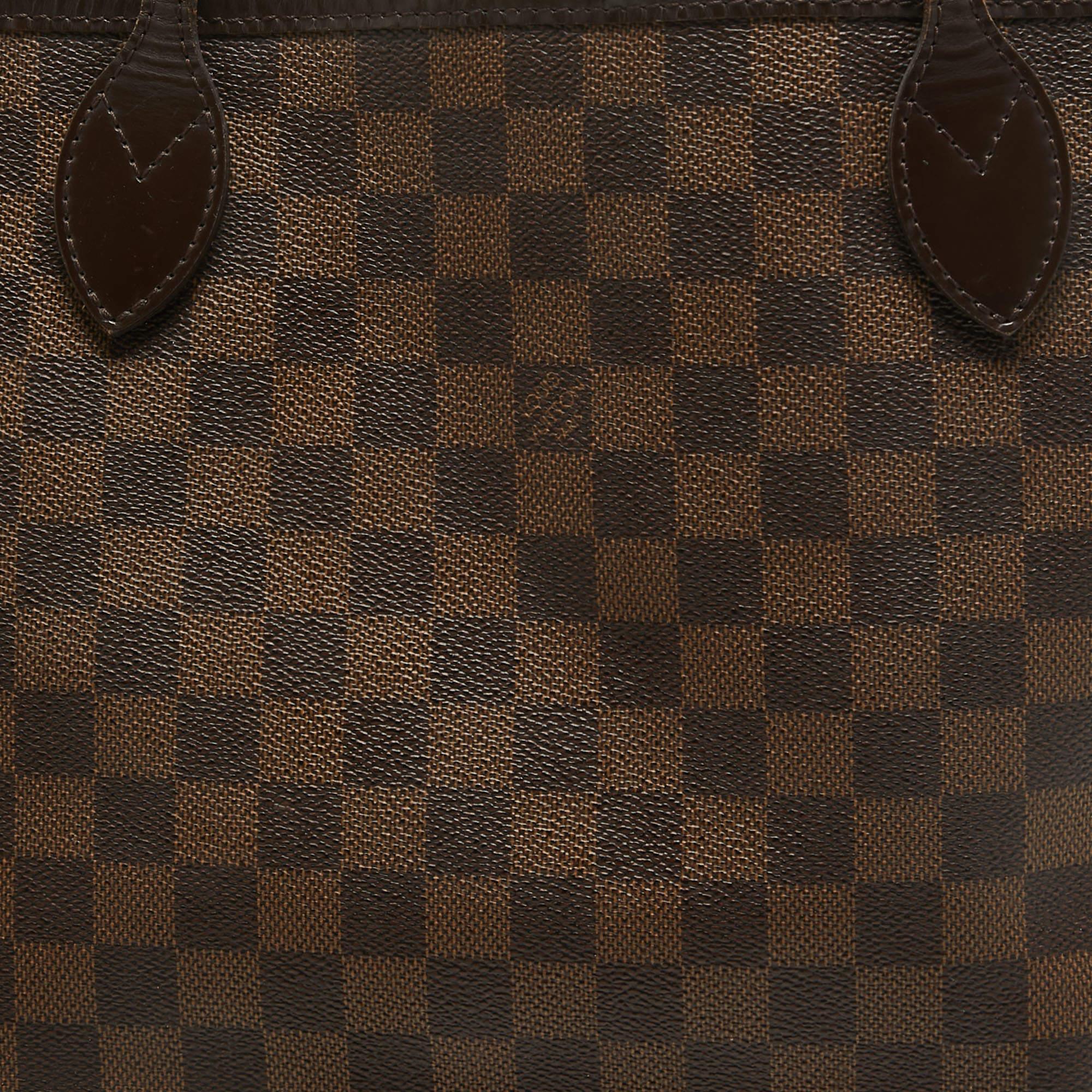 Louis Vuitton Damier Ebene Canvas Neverfull MM Bag For Sale 2