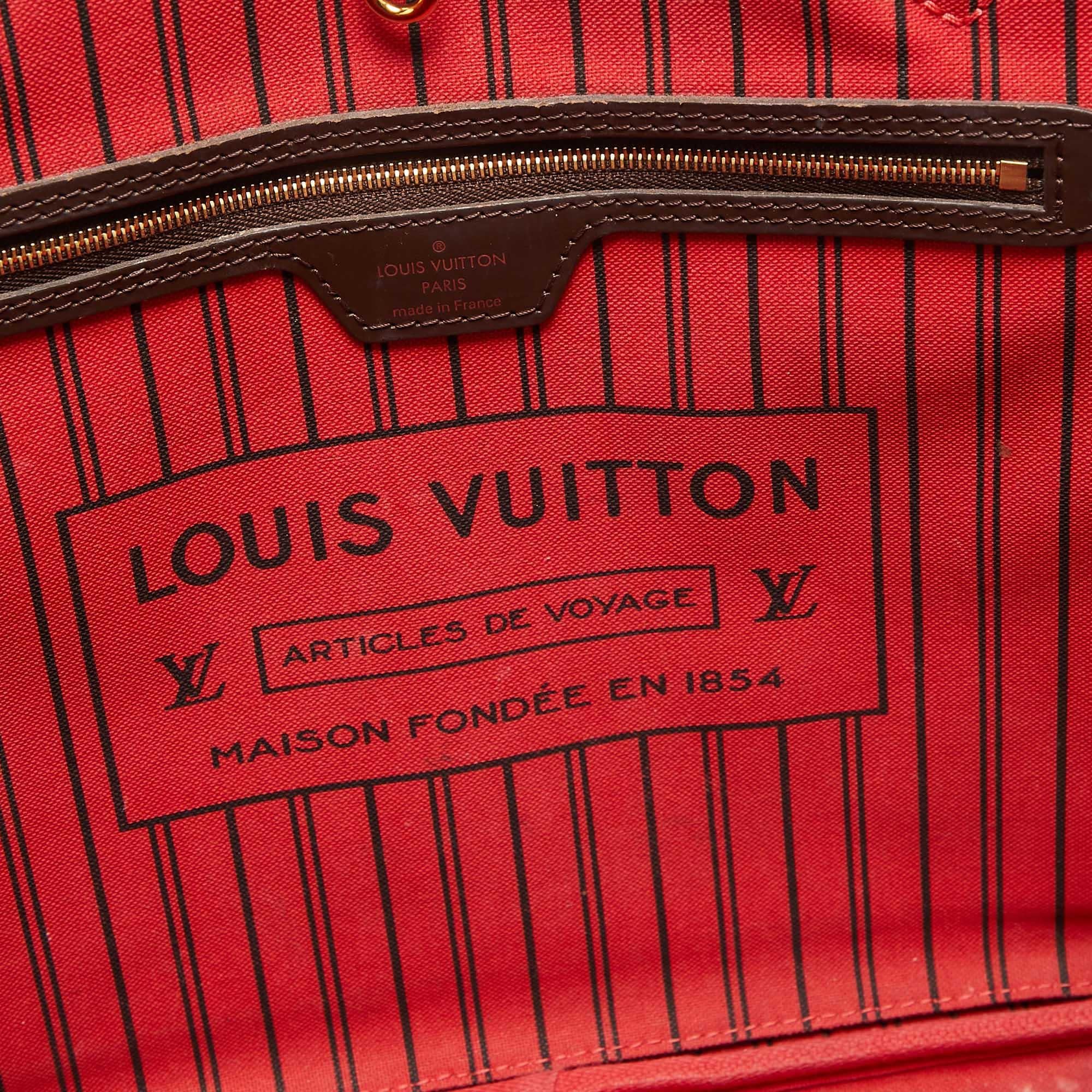 Louis Vuitton Damier Ebene Canvas Neverfull MM Bag 2