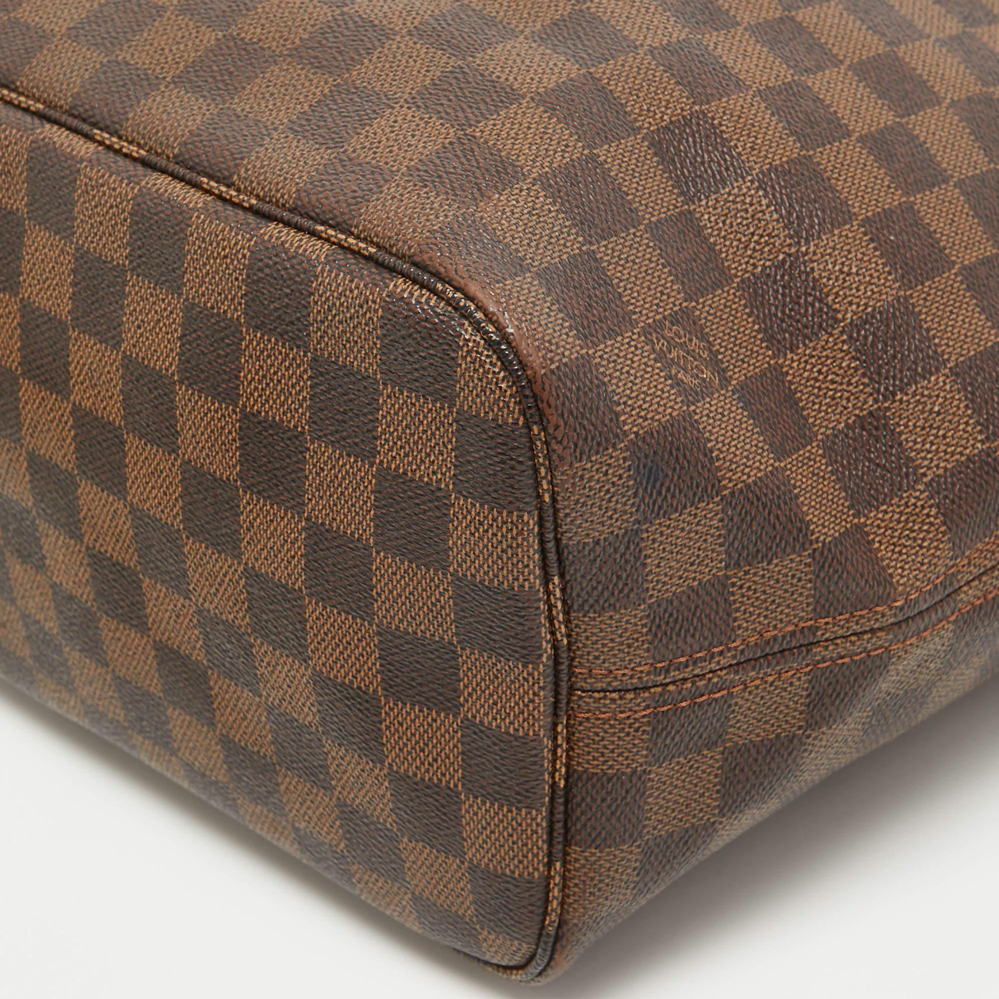 Louis Vuitton Damier Ebene Canvas Neverfull MM Bag For Sale 3