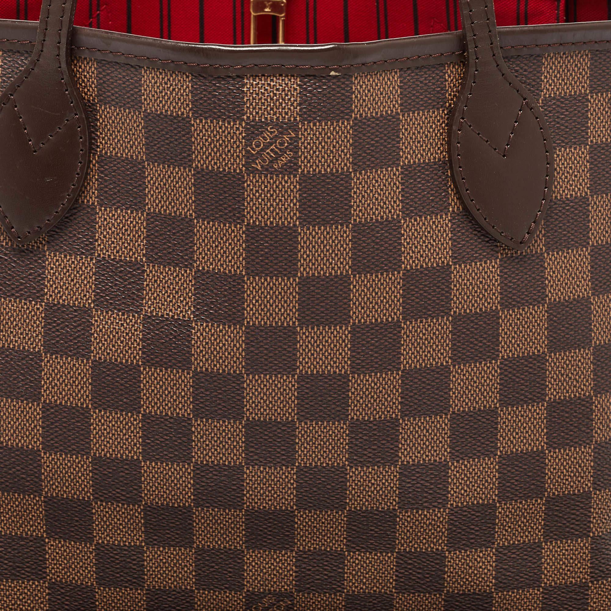 Women's Louis Vuitton Damier Ebene Canvas Neverfull PM Bag