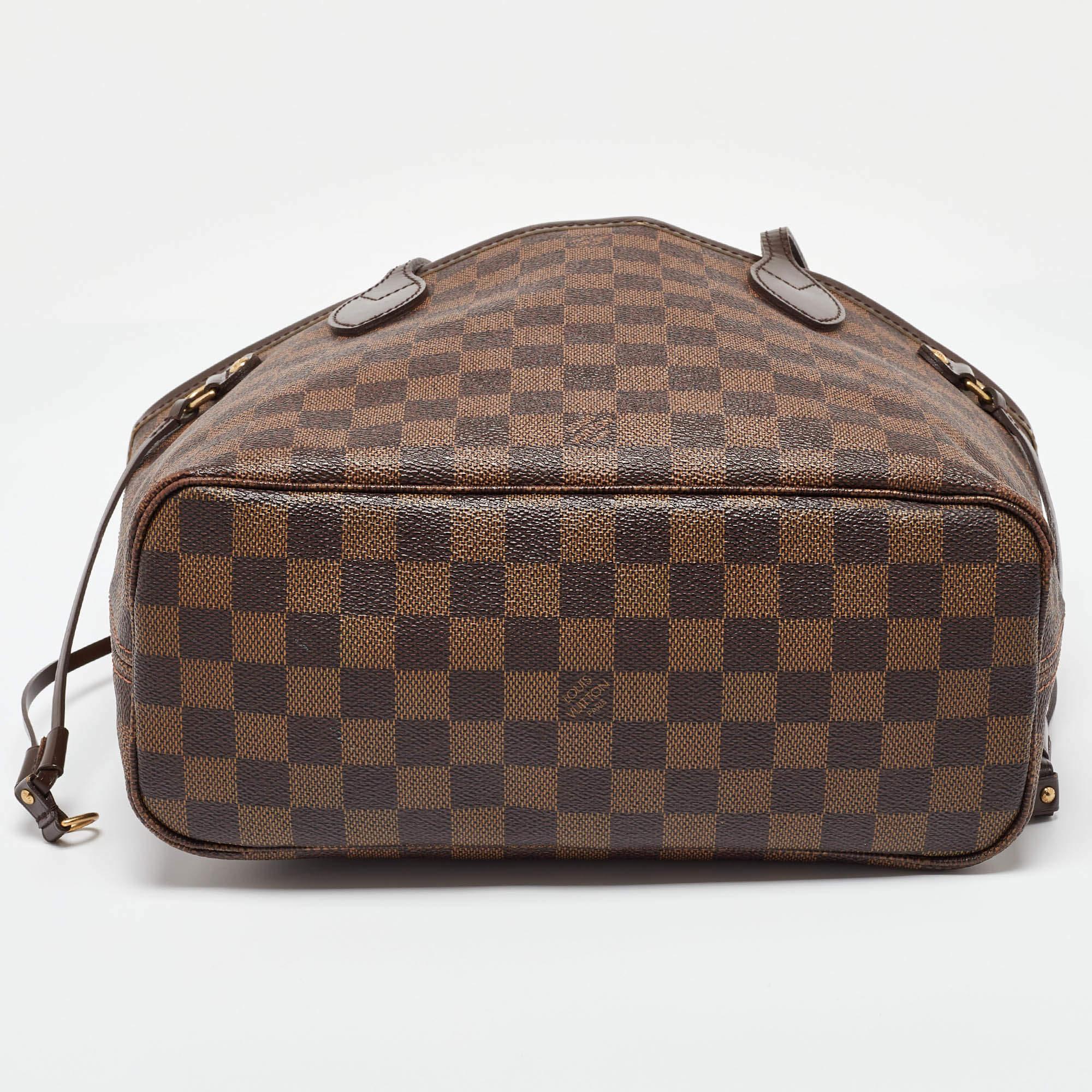 Louis Vuitton Damier Ebene Canvas Neverfull PM Bag 1