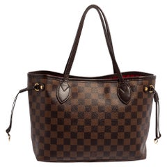 Louis Vuitton Damier Ebene Canvas Neverfull PM Bag