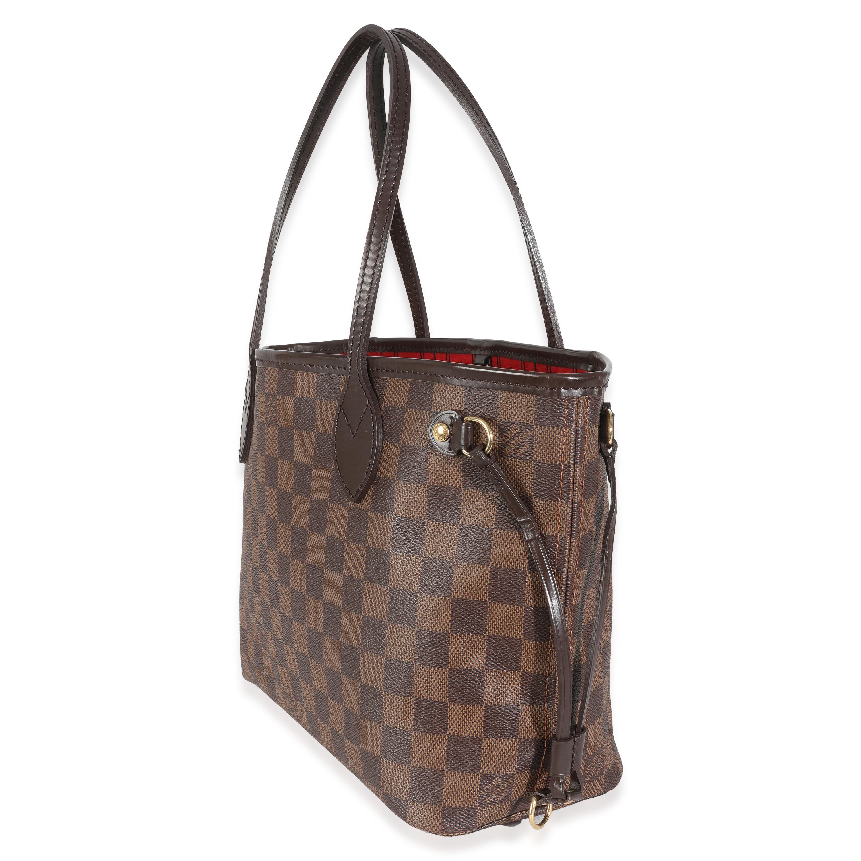 Women's or Men's Louis Vuitton Damier Ebene Canvas Neverfull PM For Sale