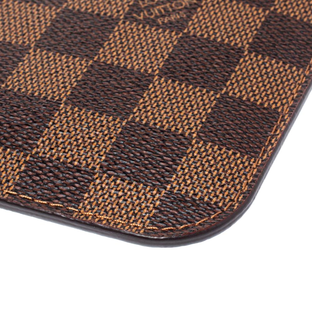 Black Louis Vuitton Damier Ebene Canvas Neverfull Pochette