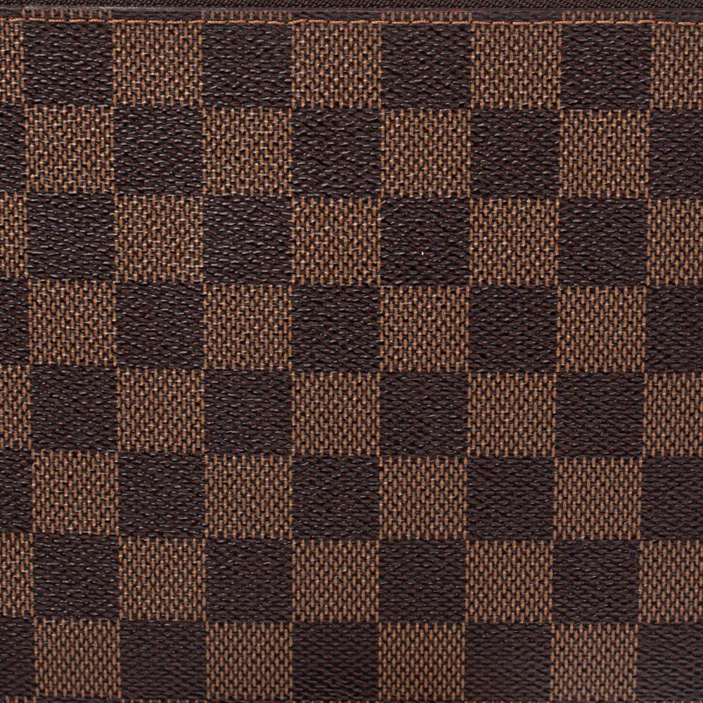 Louis Vuitton Damier Ebene Canvas Neverfull Pochette In Excellent Condition In Dubai, Al Qouz 2
