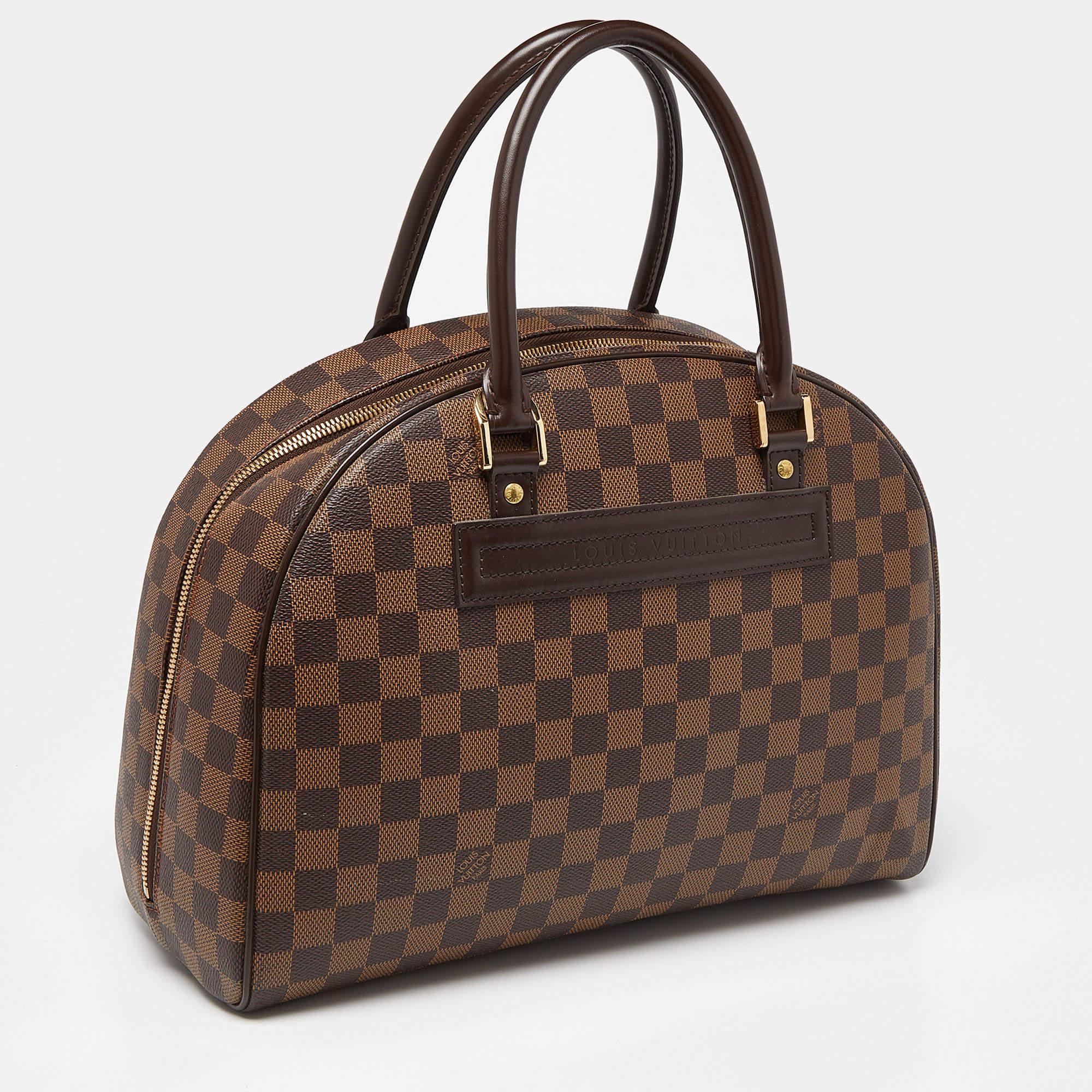 Black Louis Vuitton Damier Ebene Canvas Nolita Bag