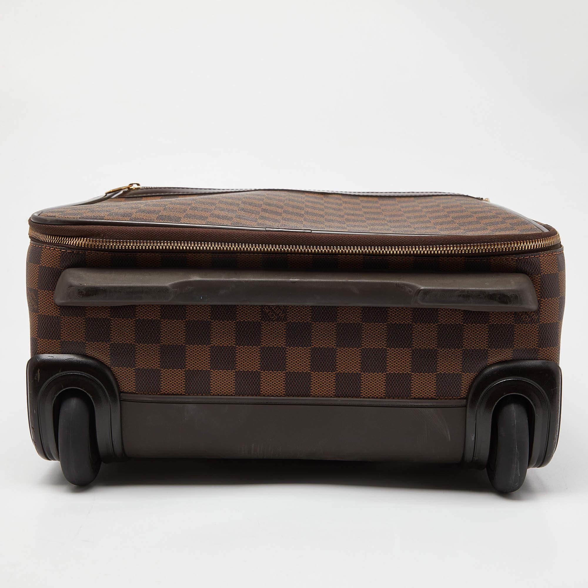 Louis Vuitton Damier Ebene Canvas Pegase 45 Gepäckstücke aus Segeltuch im Angebot 7