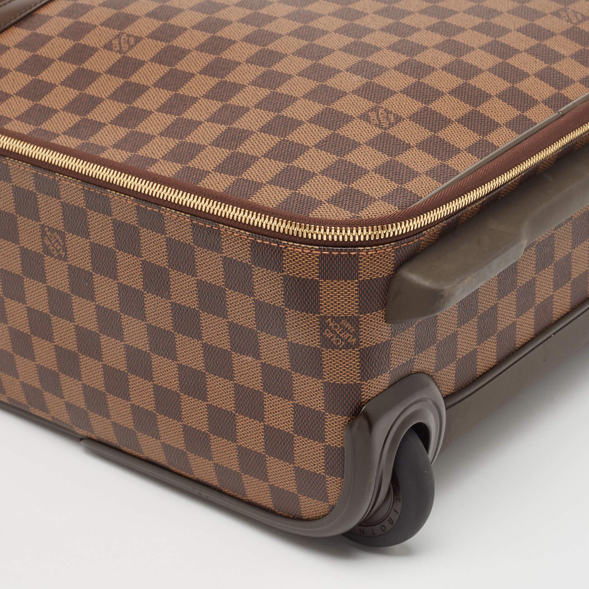 Louis Vuitton Damier Ebene Canvas Pegase 45 Gepäckstücke aus Segeltuch im Angebot 8
