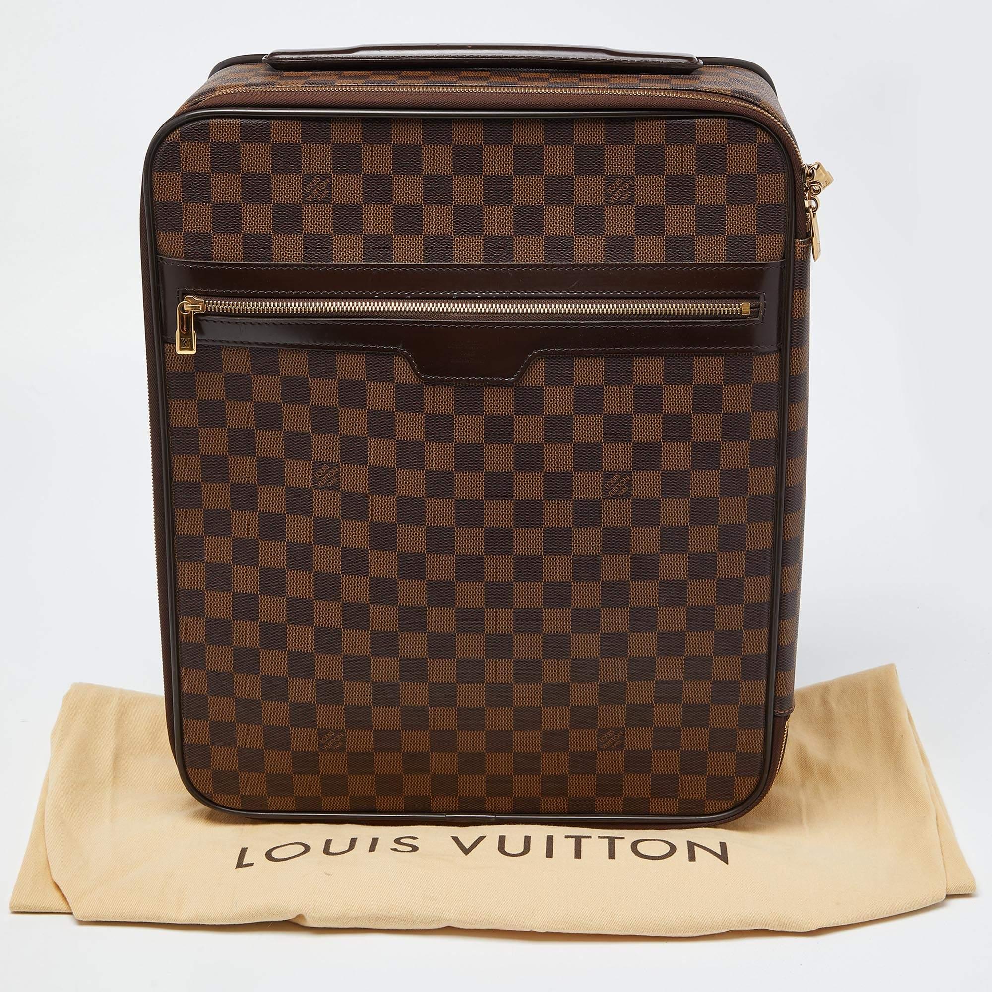Louis Vuitton Damier Ebene Canvas Pegase 45 Gepäckstücke aus Segeltuch im Angebot 8