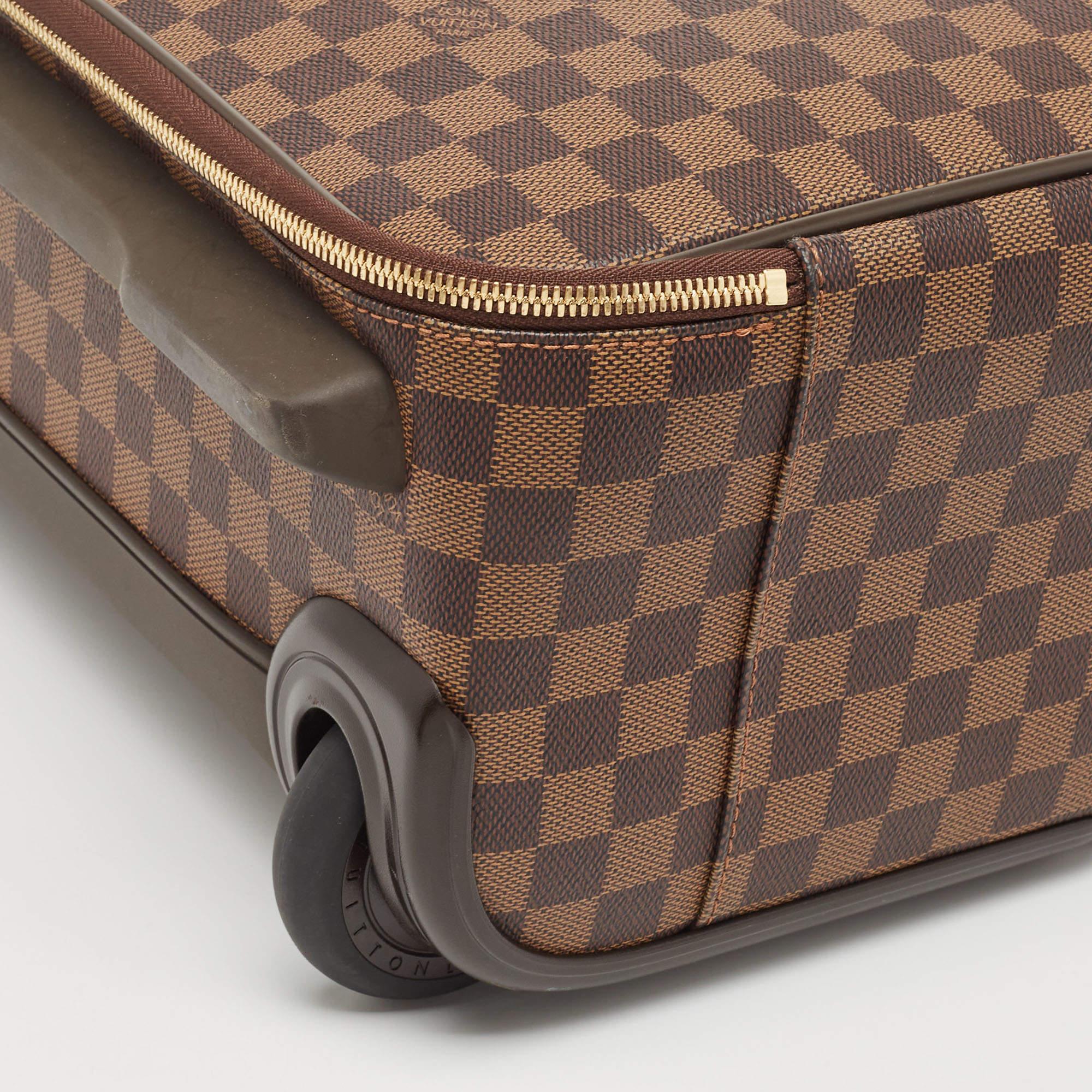 Louis Vuitton Damier Ebene Canvas Pegase 45 Gepäckstücke aus Segeltuch im Angebot 9