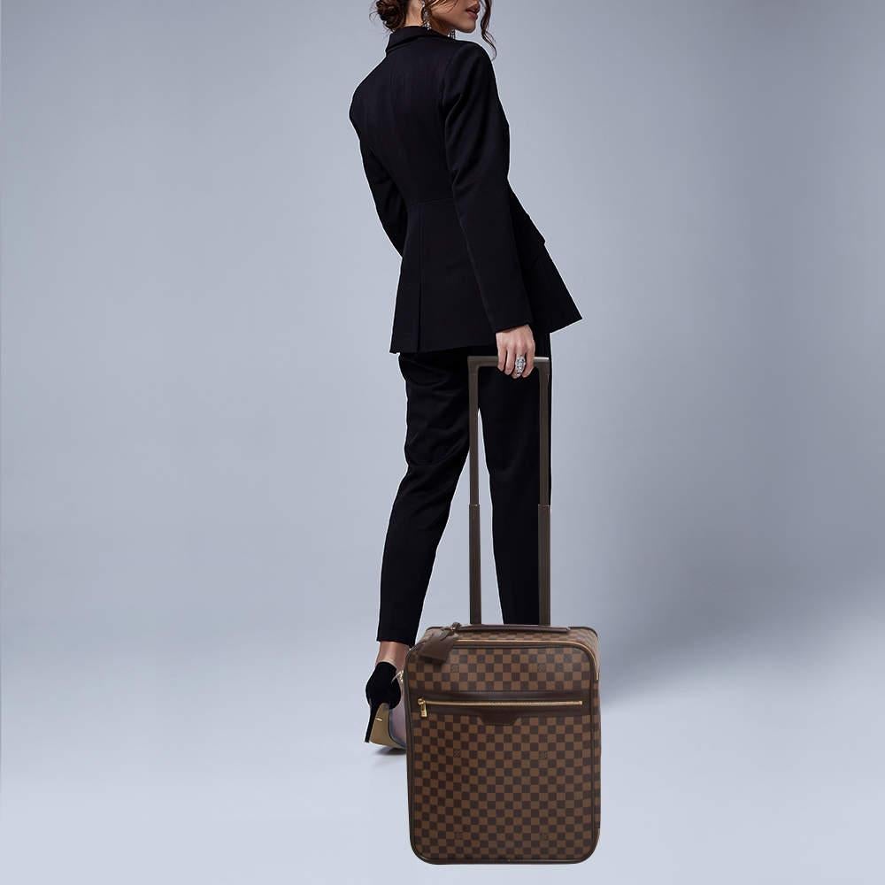 Louis Vuitton Damier Ebene Canvas Pegase 45 Gepäckstücke aus Segeltuch im Angebot 10
